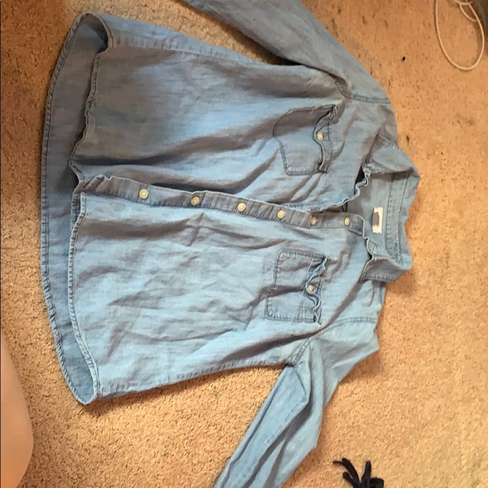 Old Navy denim flannel